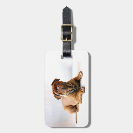 Persoonlijke Mastiff/Dog Foto Bagagelabel (Voorkant verticaal)