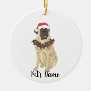 Persoonlijke Mastiff Kerst Keramisch Ornament