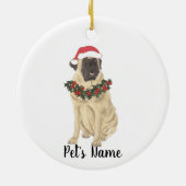 Persoonlijke Mastiff Kerst Keramisch Ornament (Achterkant)