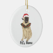 Persoonlijke Mastiff Kerstmis Keramisch Ornament (Rechts)