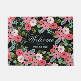 Persoonlijke mat Welcome Floral