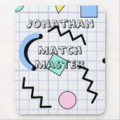 Persoonlijke match en grap met abstracte kinderen muismat (Voorkant)