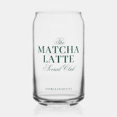 Persoonlijke Matcha Latte Liefhebber Blikvorm Glas (Voorkant)