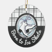 Persoonlijke matige tintelingen keramisch ornament (Links)