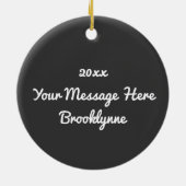 Persoonlijke matige tintelingen keramisch ornament (Achterkant)