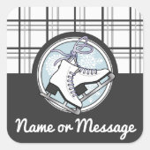 Persoonlijke matige tintelingen vierkante sticker (Voorkant)