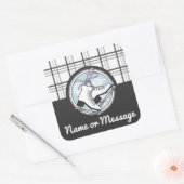 Persoonlijke matige tintelingen vierkante sticker (Envelop)