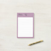 Persoonlijke Mauve Checklijst Post-it® Notes (Op bureau)