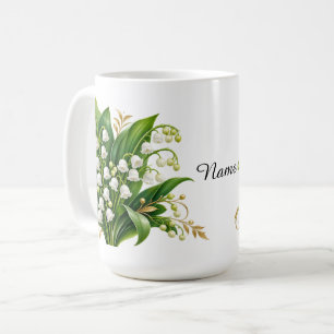 Persoonlijke May Geboortebloem Lelietje-van-dalen Koffiemok