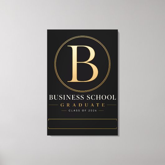 Persoonlijke MBA Bedrijfsdiploma Afgestudeerde 202 Canvas Afdruk (Voorkant)