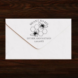 Persoonlijke 'Meant to Bee' Trouw Favor Tag Zelfinktende Stempel