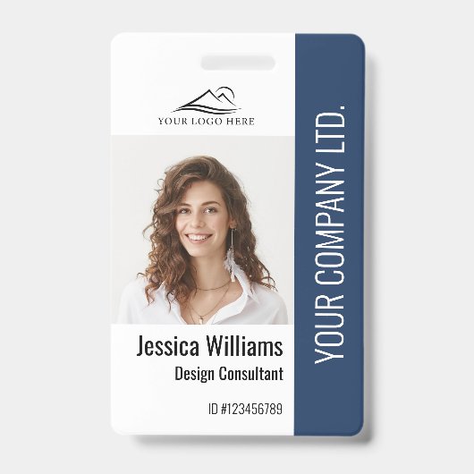 Persoonlijke medewerker Blauwe ID Badge (Voorzijde)