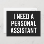 Persoonlijke medewerker Citaat van de Funny Briefkaart (Voorkant / Achterkant)