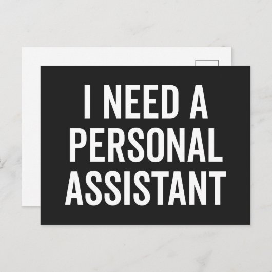 Persoonlijke medewerker Citaat van de Funny Briefkaart (Voorkant / Achterkant)