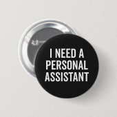 Persoonlijke medewerker Citaat van de Funny Ronde Button 5,7 Cm (Voorkant /achterkant)