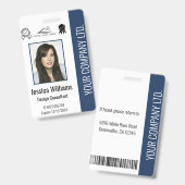 Persoonlijke medewerker Foto-certificering blauwe  Badge (Front & Back)