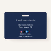 Persoonlijke medewerker Foto ID Company Security B Badge (Achterkant)