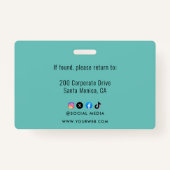 Persoonlijke medewerker Foto ID Company Security B Badge (Achterkant)