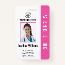 Persoonlijke medewerker Foto ID roze Badge
