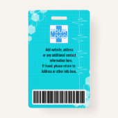 Persoonlijke medewerker ID, foto en naam van het z Badge (Achterkant)