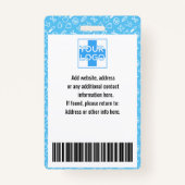 Persoonlijke medewerker ID, foto en naam van het z Badge (Achterkant)