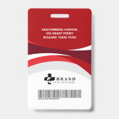 Persoonlijke Medische Logo ID Pasfoto Badge (Achterkant)