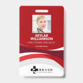 Persoonlijke Medische Logo ID Pasfoto Badge (Voorzijde)