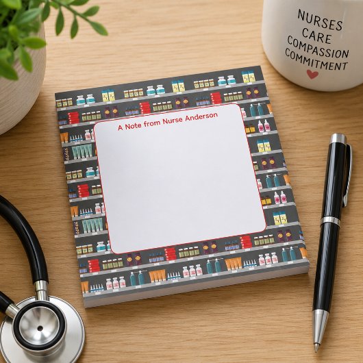 Persoonlijke medische verpleegster plakbriefjes post-it® notes