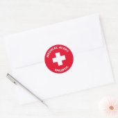Persoonlijke medische waarschuwing Epileptic Red C Ronde Sticker (Envelop)