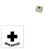 Persoonlijke medische waarschuwing Epileptic Red Rubberstempel (Gestempeld)