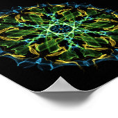 Persoonlijke meditatie Fractal Mandala 7 Poster (Hoek)