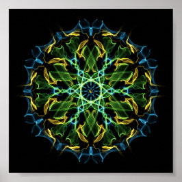 Persoonlijke meditatie Fractal Mandala 7 Poster
