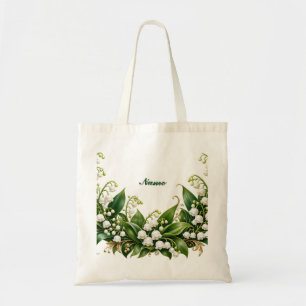 Persoonlijke Mei Geboortebloem Lelietje-van-dalen Tote Bag