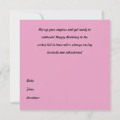 Persoonlijke Meisje Motocross Uitnodiging (Achterkant)