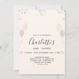 Persoonlijke meisjes baby shower uitnodiging