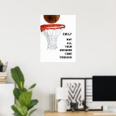 Persoonlijke meisjes basketbal poster (Thuiskantoor)