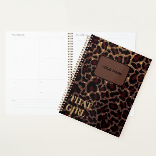 Persoonlijke meisjes luipaardprint planner | Cadea (Display)