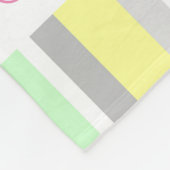 Persoonlijke meisjes Unicorn met pastbanden Fleece Deken (Hoek)