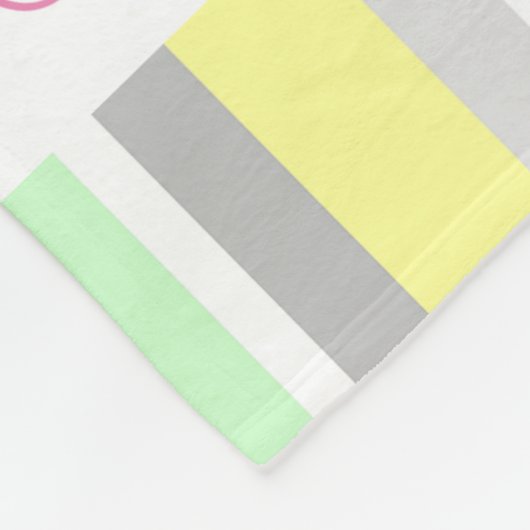 Persoonlijke meisjes Unicorn met pastbanden Fleece Deken (Hoek)