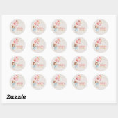 Persoonlijke meisjes verjaardagsfeest sticker (Vel)
