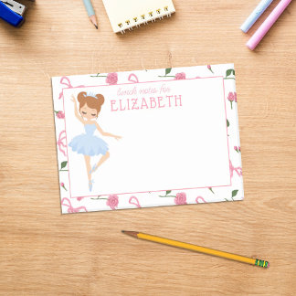 Persoonlijke meisjes watercolor ballerina kinder l post-it® notes