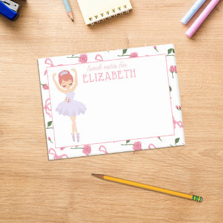 Persoonlijke meisjes watercolor ballerina kinderlu post-it® notes