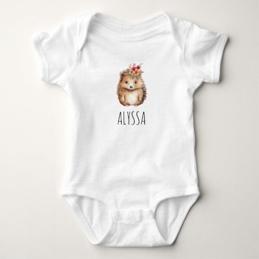 Persoonlijke Meisjesachtige Egel Romper (Voorkant)