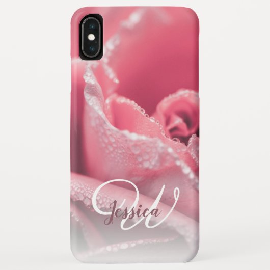 Persoonlijke meisjesnaam Gold Roos Floral Case-Mate iPhone Case (Achterkant)