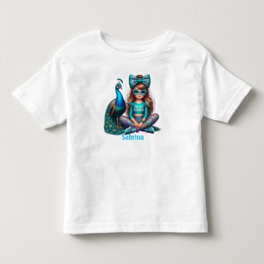 Persoonlijke meisjesnaam kinder shirts (Voorkant)