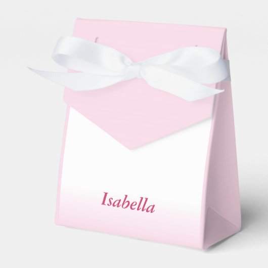 Persoonlijke meisjesnaam Roze Eerste Heilige Commu Bedankdoosjes (Voorkant Zijde)