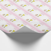 Persoonlijke meisjesnaam Roze Eerste Heilige Commu Cadeaupapier (Hoek)