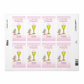 Persoonlijke meisjesnaam Roze Eerste Heilige Commu Etiket (Full Sheet)