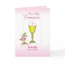 Persoonlijke meisjesnaam Roze Eerste Heilige Commu