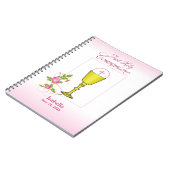 Persoonlijke meisjesnaam Roze Eerste Heilige Commu Notitieboek (Linkerzijde)
